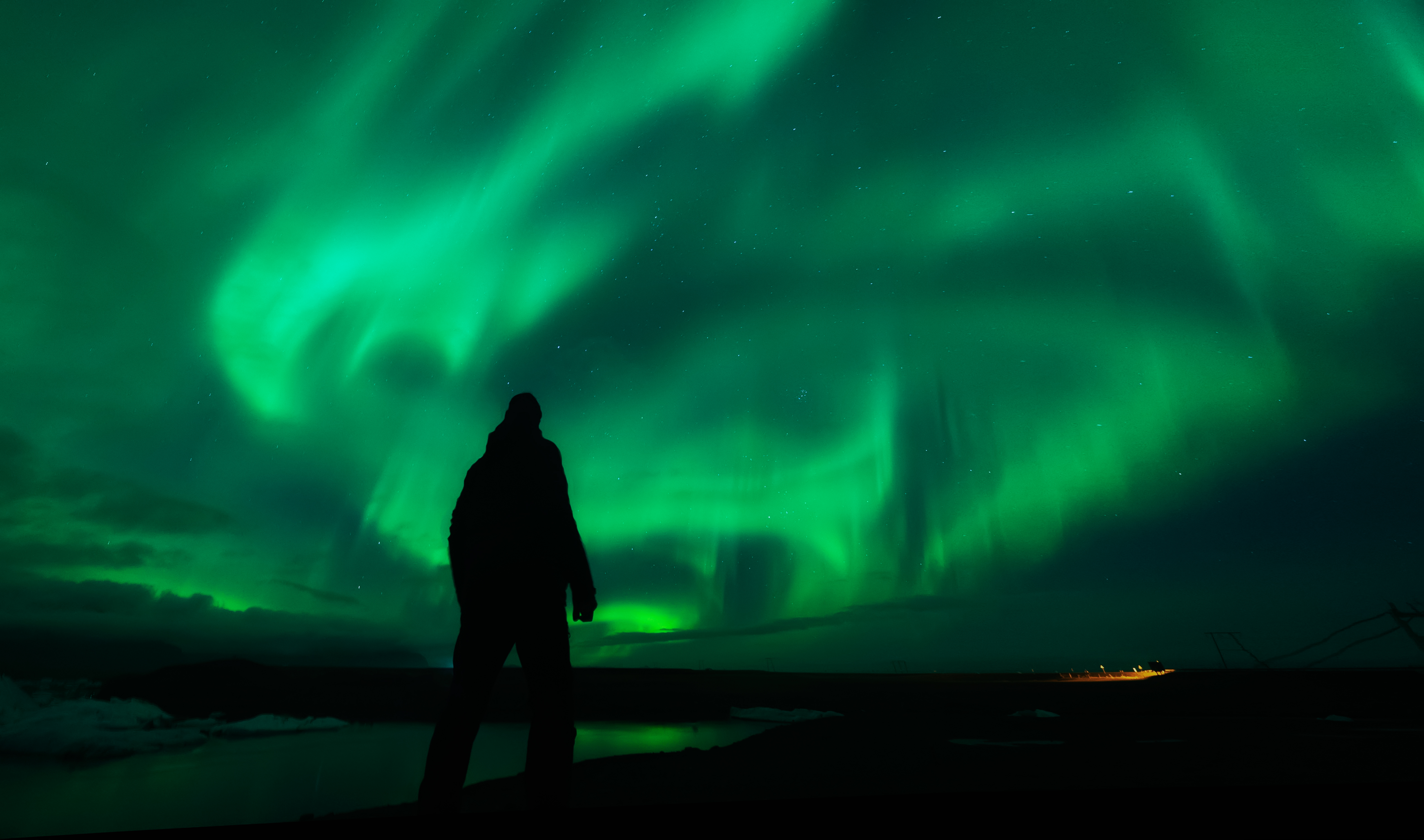 Auroras boreales sobre Jökulsárlón, Islandia — planificación personalizada de viajes